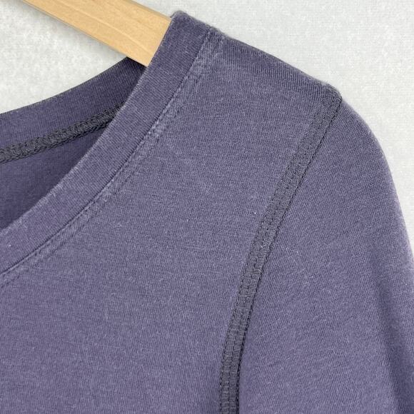 EILEEN FISHER Top S Organic Cotton Stretch Jersey Round Neck Long Sleeve Gray - Picture 8 of 14